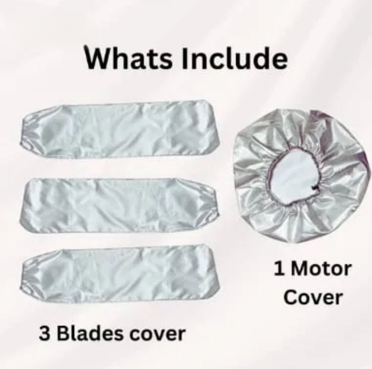 4 Pcs Set Ceiling Fan Blades & Motor Dust Proof Covers