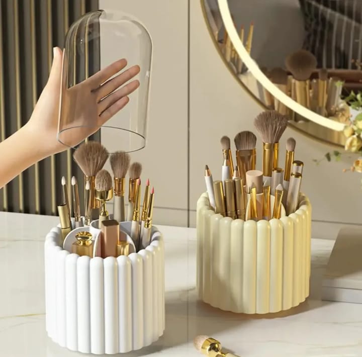 360 Rotating Luxury Makeup Organizer with Lid