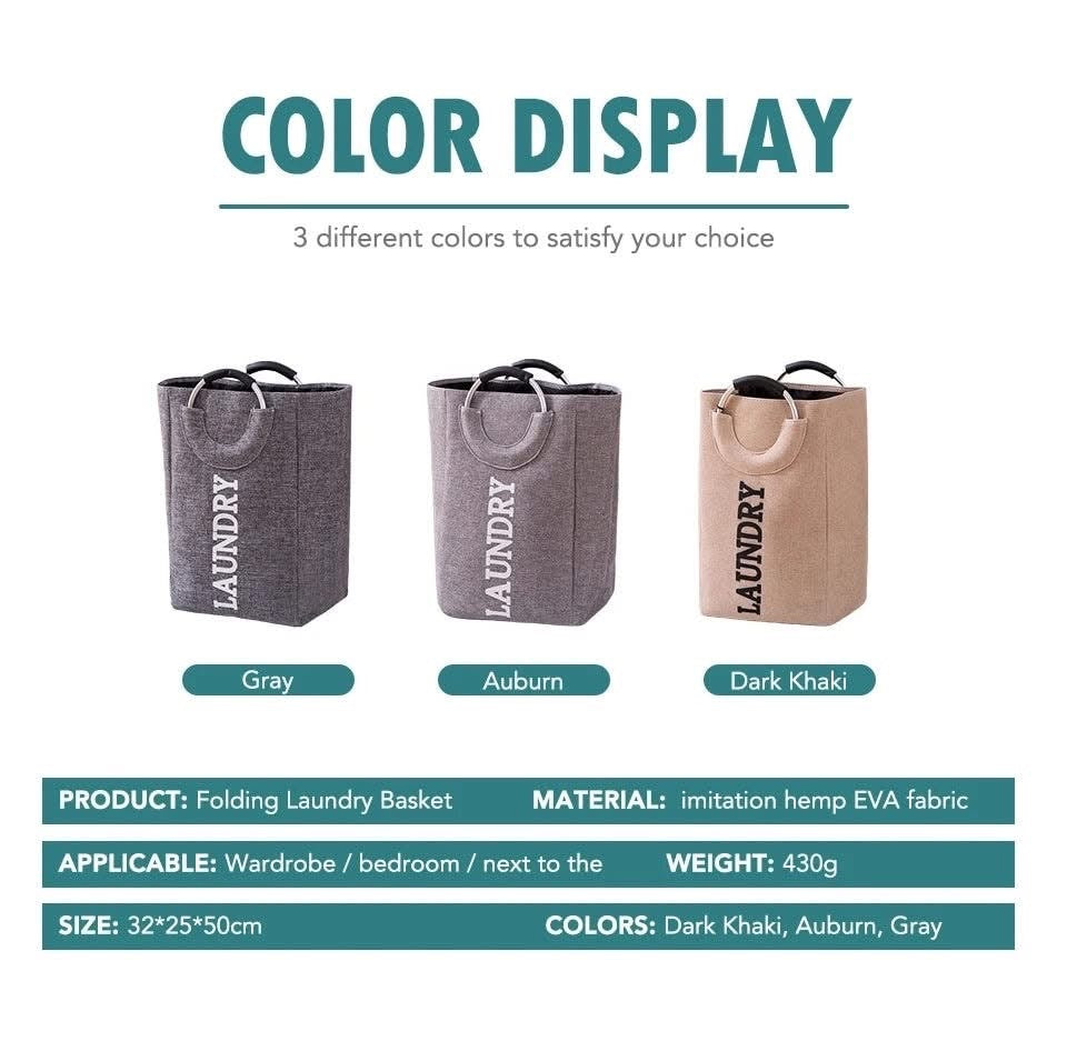 Heavy Quality Portable Foldable Laundry Basket