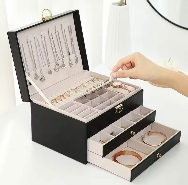 Multi Layer Leather Large Organizer for Jewellery