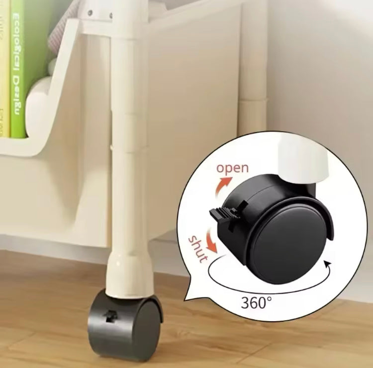 Three Layer Multifunctional Trolley for Household with Wheels