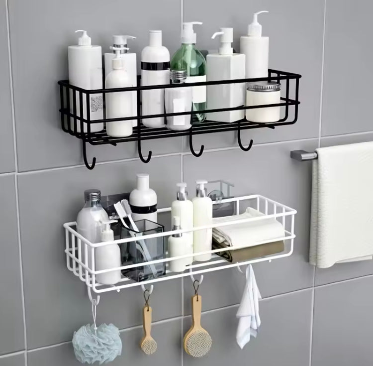 Wall Adhesive Multipurpose Rack with four Hooks