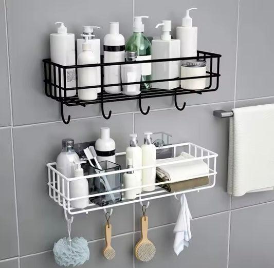 Wall Adhesive Multipurpose Rack with four Hooks