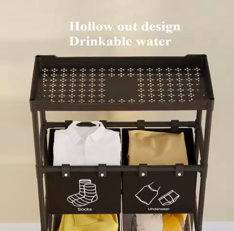 Double Layer Foldable Laundry Toys Multipurpose Basket