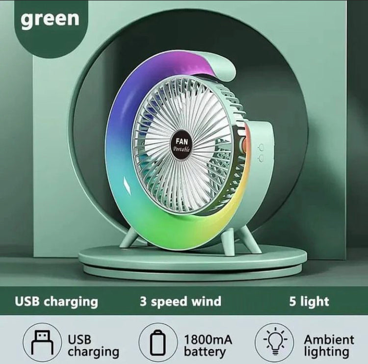 Portable Rotating Rechargeable Strong Wind Fan