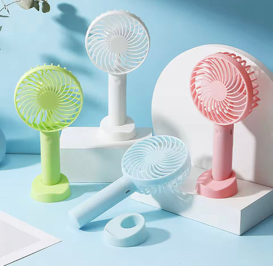 Mini Portable Rechargeable Handheld Fan with Stand