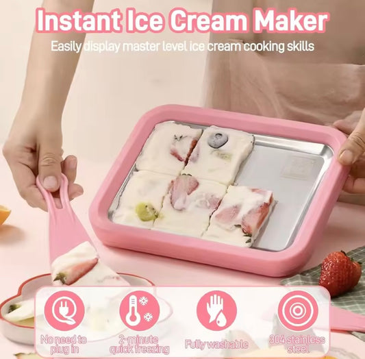 Instant Fresh Homemade Rolled Ice Cream Maker