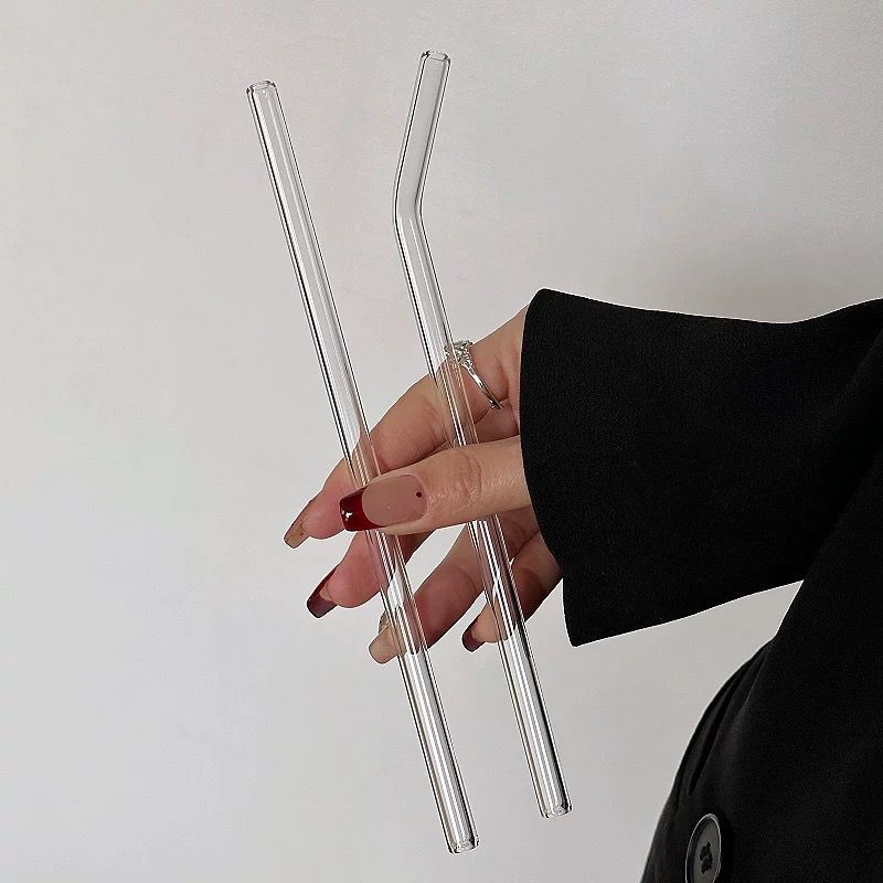 1 Pc High Borosilicate Glass Straw
