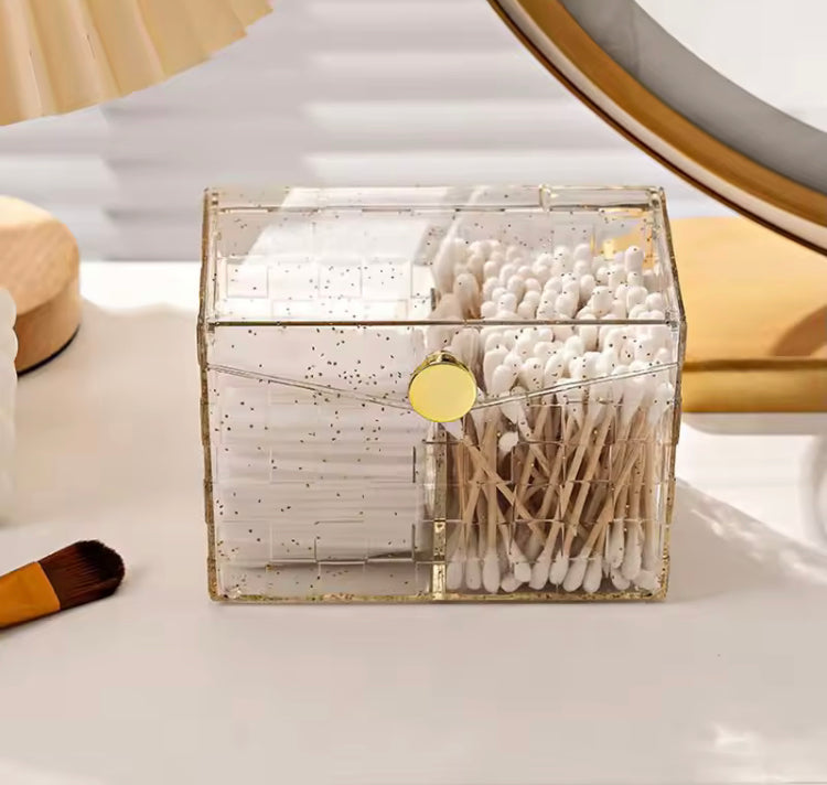 Multi Grids Cosmetics, Cotton Swabs Multipurpose Storage Organizer