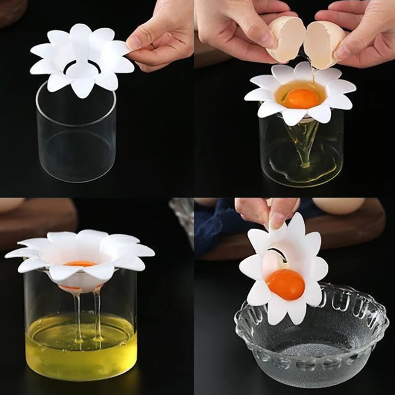 1 Pc Flower Shape Cute Egg Separator