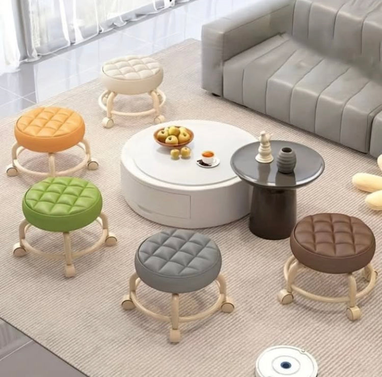 Rolling Stool with Wheels Premium Quality
