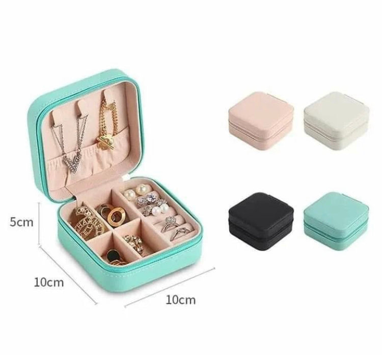 Mini Portable Leather Jewellery Box Organizer