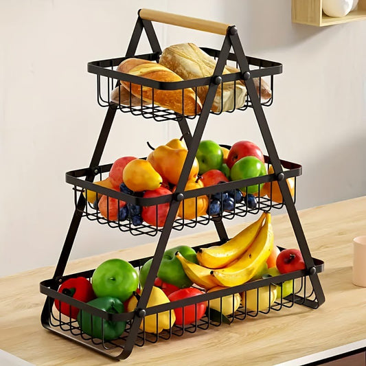 Metal 3 Layer Fruit Vegetables Basket