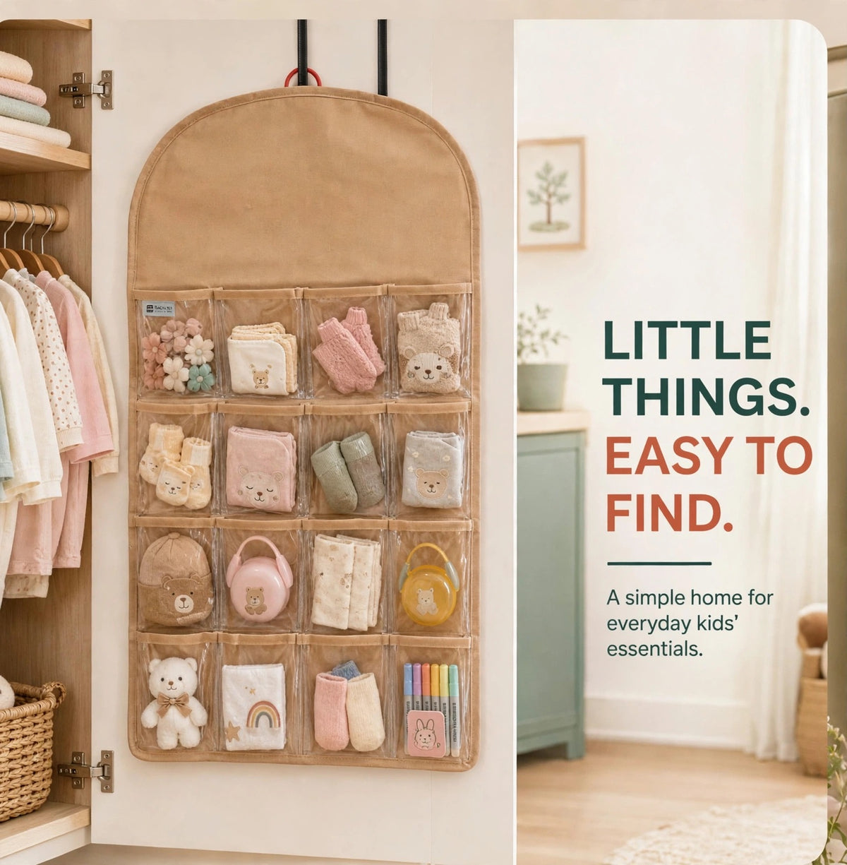 16 Pockets Multipurpose Transparent Hanging Organizer