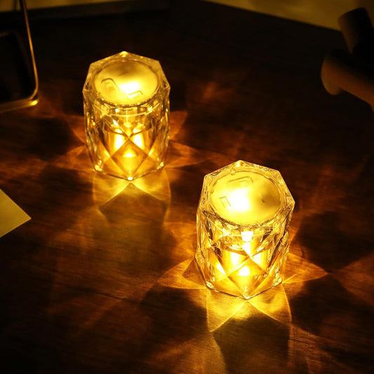LED Mini Clear Crystal Desk Lamp