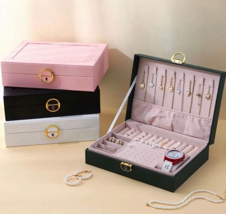 Jewellery Organizer Box with Necklace Hooks, Ring & Bracelet Storage