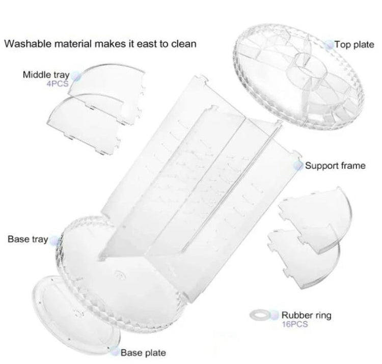 360 Rotating Acrylic Cosmetics Makeup Organizer (Box Packaging)