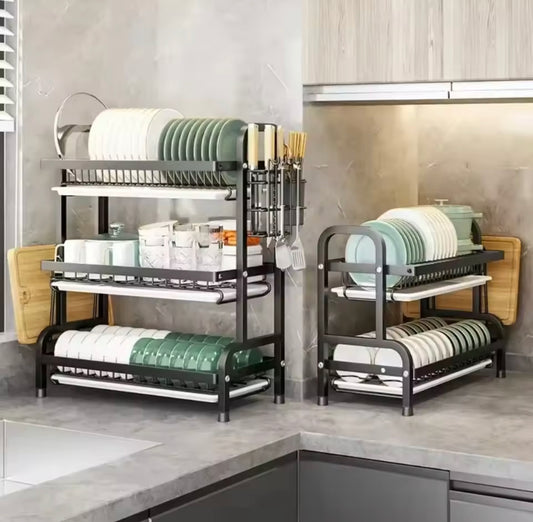 Metal Rustproof Multi Layer Dish Drying Rack