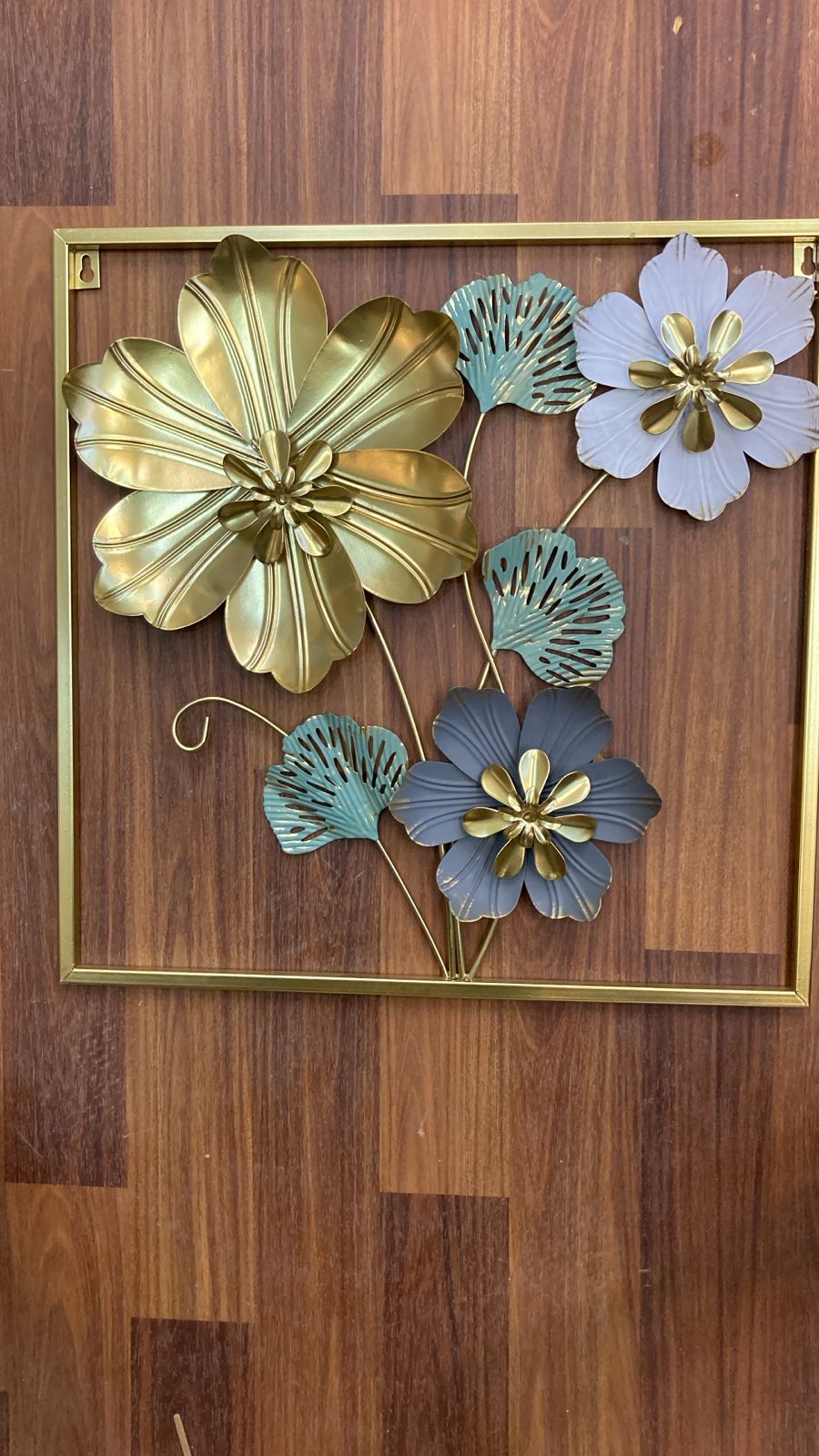 Nordiac Style Square Shape Metal Wall Motif for Home Decor