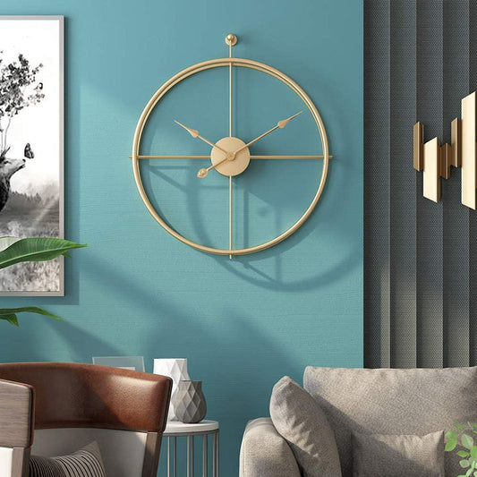 20 inch Metal Golden Wall Hanging Clock