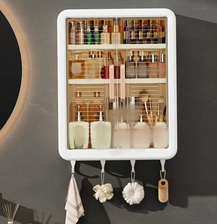 Large Capacity Wall Adhesive Cabinet Storage Box Rack