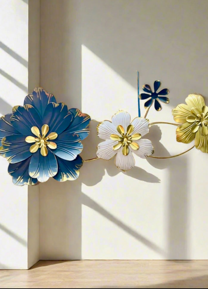 Metal Large Size Flower Wall Motif for Home Decor