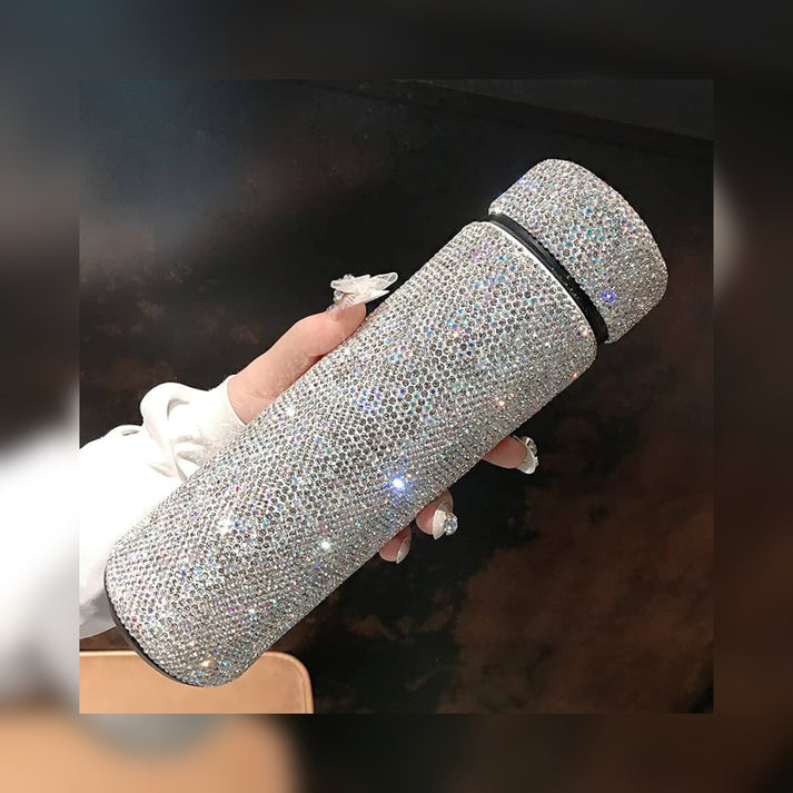 500ml Rhinestones Stainless Steel Insulated Temperature Bottle