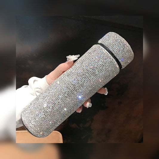 500ml Rhinestones Stainless Steel Insulated Temperature Bottle