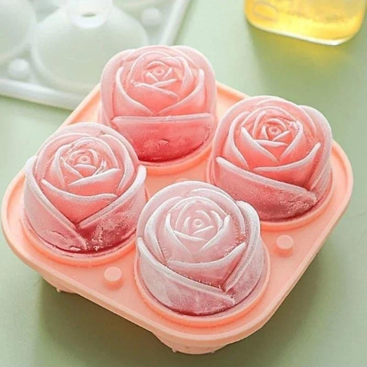 3D Rose Silicone Ice mould with Lid