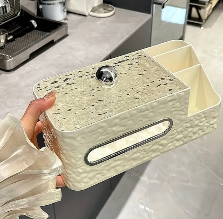 Glam Tissue Box with Storage Holder