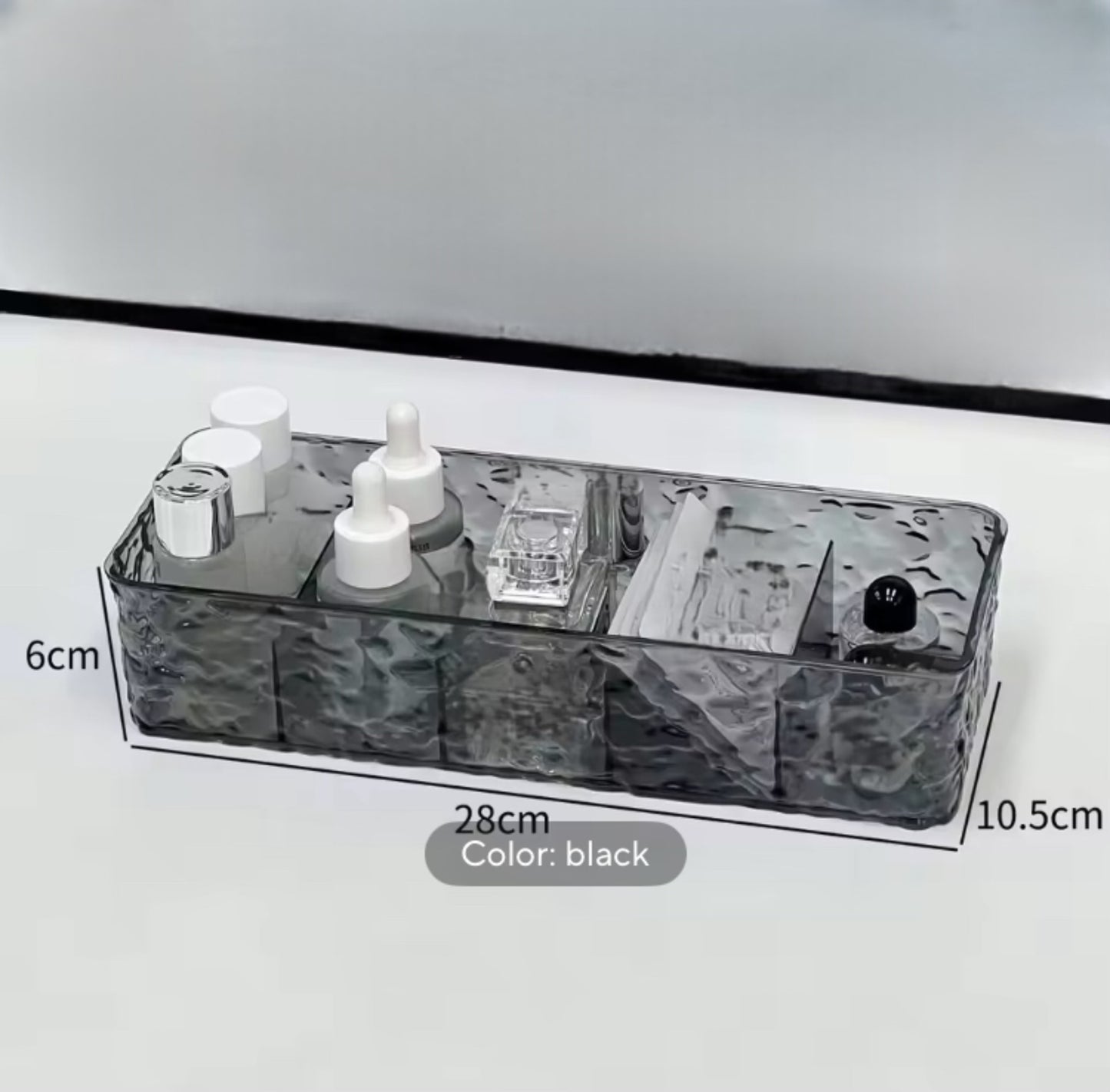 5 Compartments Acrylic Multipurpose Drawer Storage Organizer