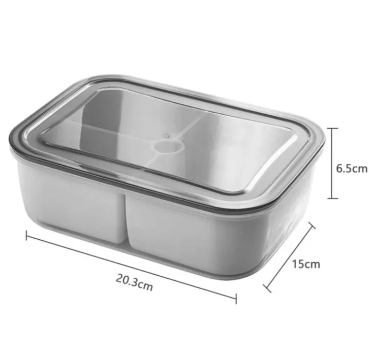 Four Partition Food Preservation Box with Lid