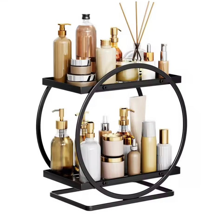 2 Tier Cosmetic Makeup Organizer Multipurpose Rack