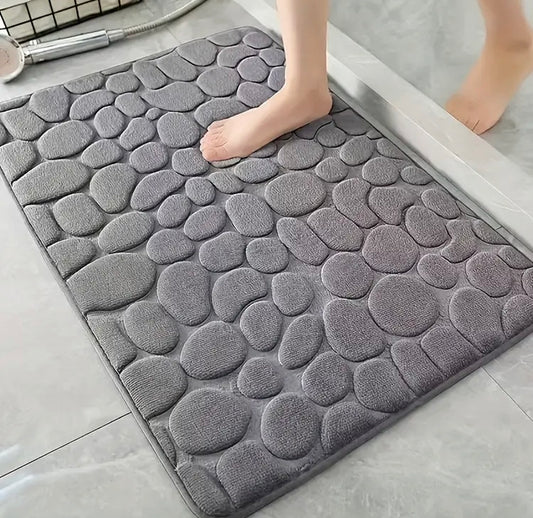 Anti-Slip Super Soft Geometric Stone Pattern Super Absorbent Matt