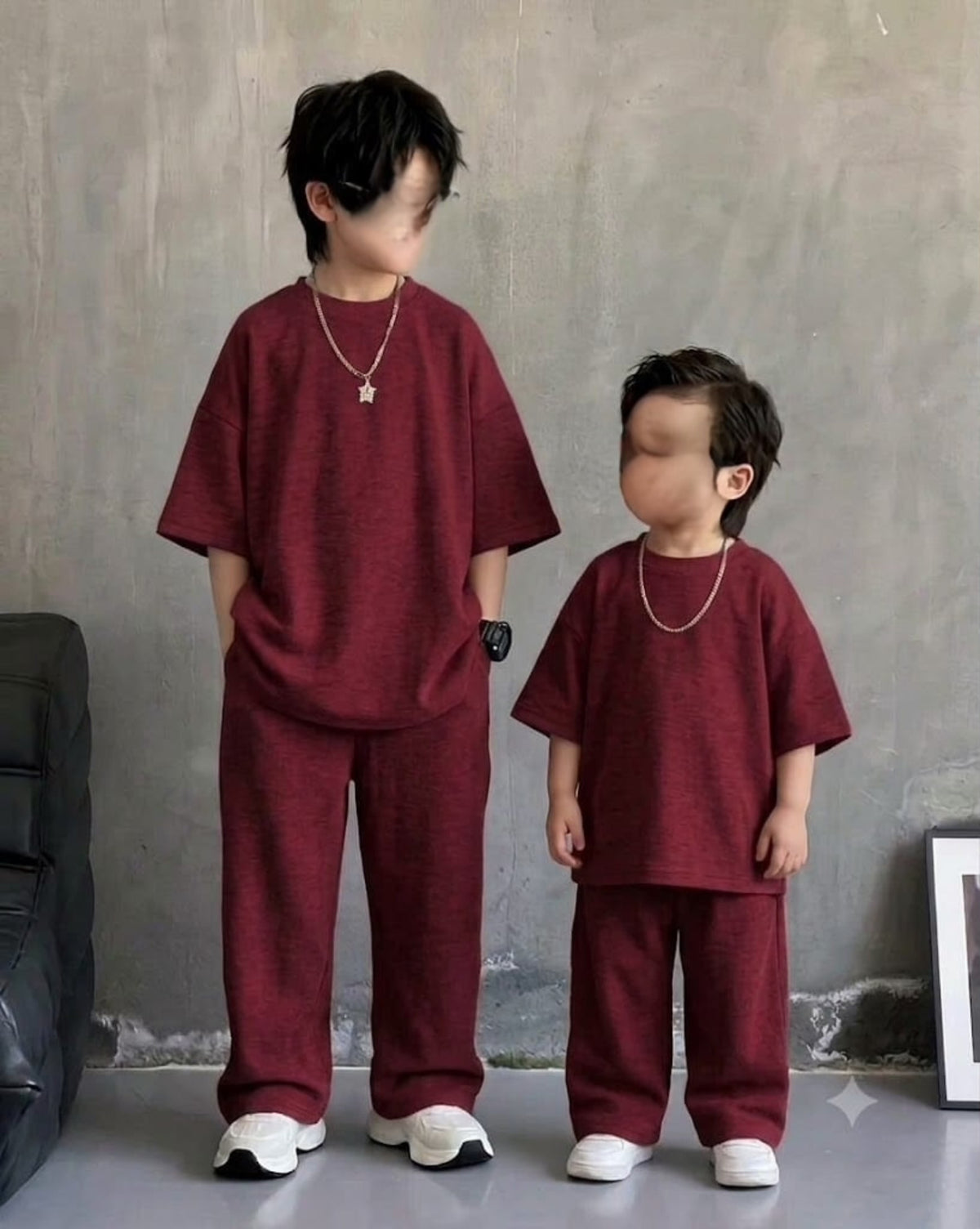 Kids Drop Shoulder Tshirt with Baggy Trouser
