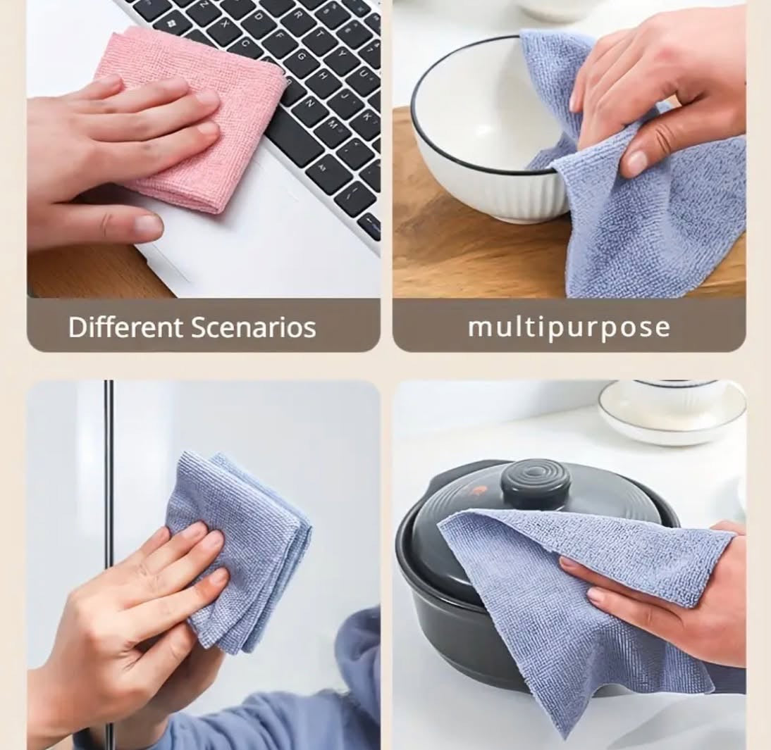 10/20 Pcs Box of Microfibre Towels Super Soft, Lint Free & Easy to Use