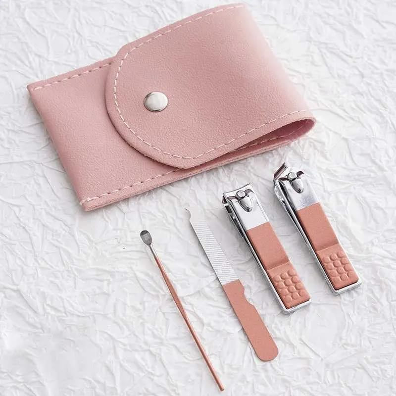 4 Pcs Portable Nails Kit Set with Pouch