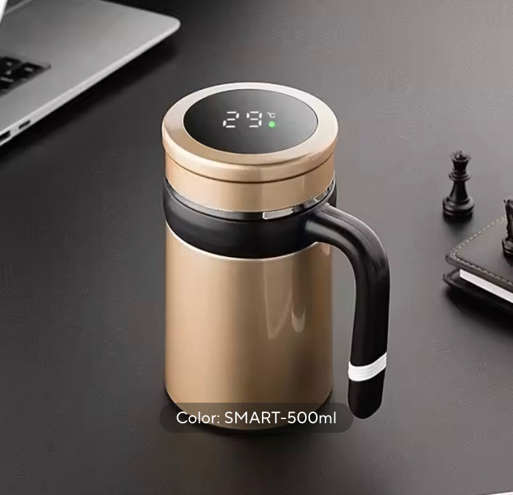 500ml Stainless Steel Insulated Mug with Temperature Display