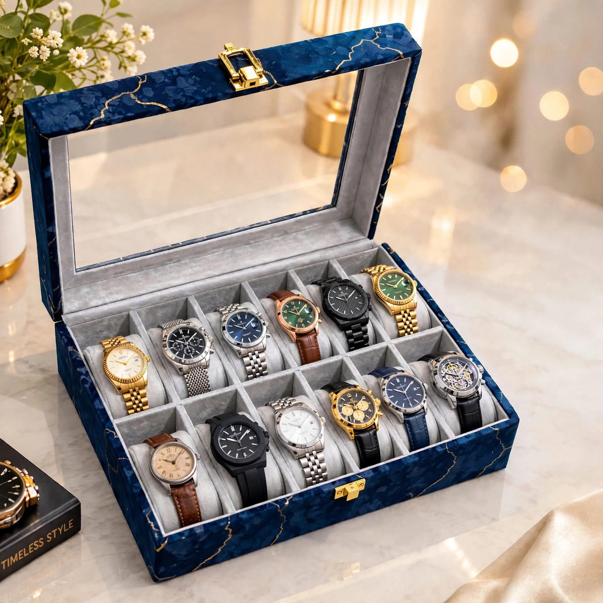 Luxury Velvet Watch & Bracelet Box