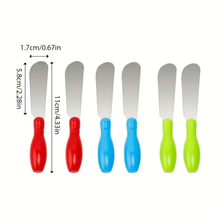 6 Pcs Stainless Steel Butter Jam Spread Knife Set