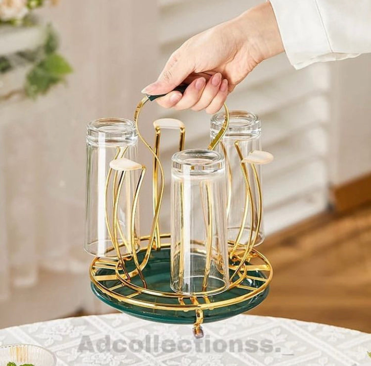 Luxury Home Metal Glass Cups Stand