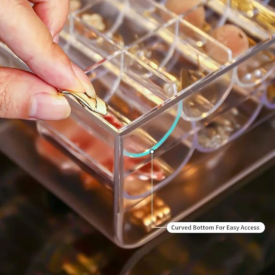 Multi Layer Acrylic Dustproof Jewellery Box Organizer