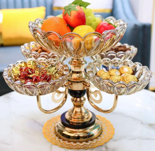 European Rotating Dry Fruit Plate Vintage Dessert Display Tray