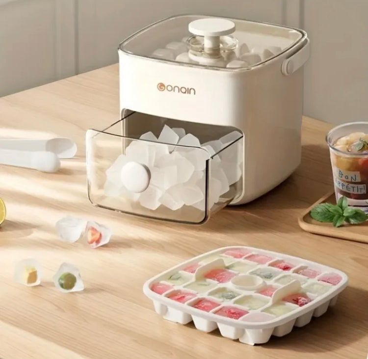 48 Grids Portable Ice Tray Mould  with Storage Box & Tong