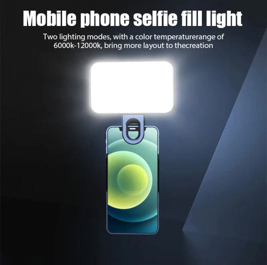 3 Modes Portable Mini Selfie Fill Light Rechargeable Adjustable Brightness