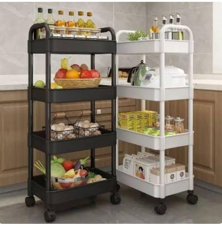 Four Layers Multifunctional Trolley with Wheels