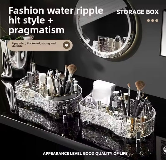 2 in 1 Vanity Cosmetics tray and Brushes Holder