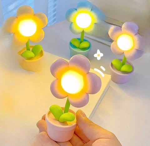Led Flower Night Light Lamp
