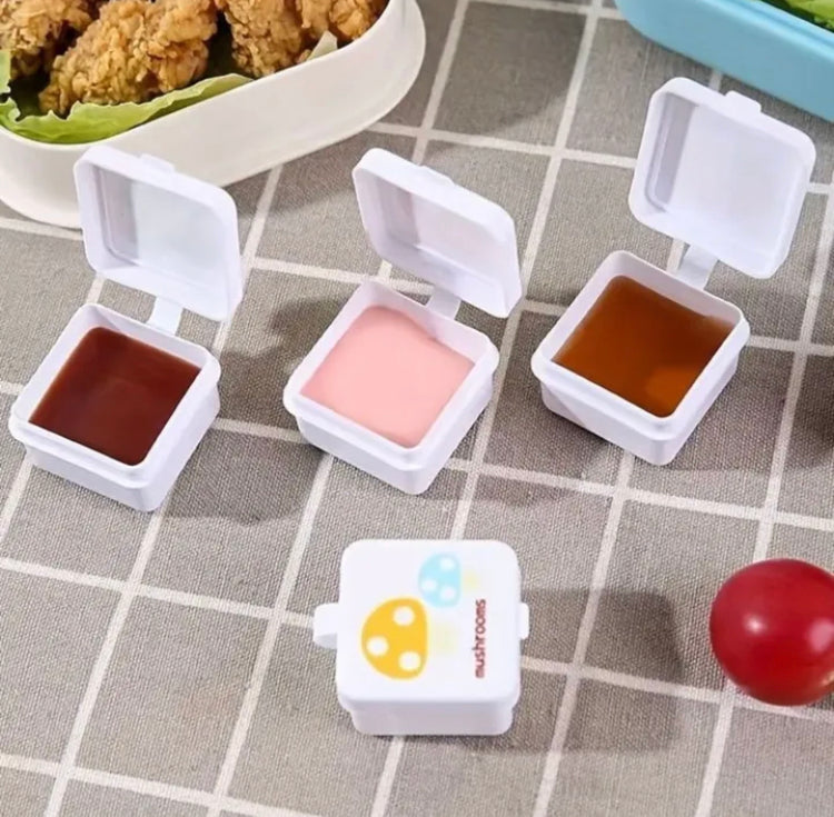 4 Pcs Portable Mini Ketchup & Seasoning Containers