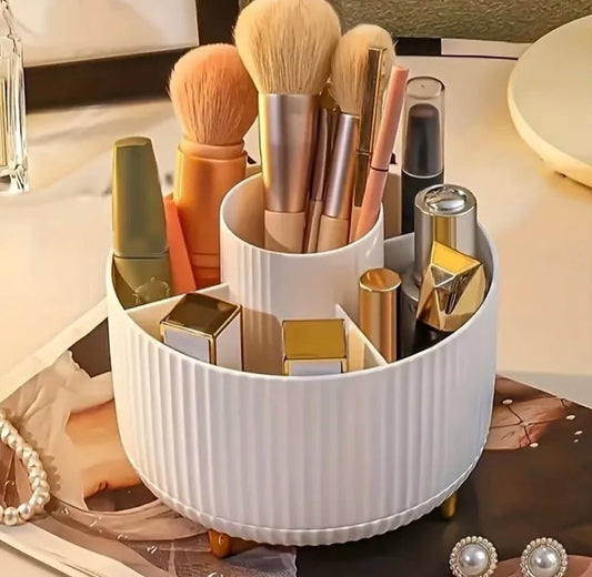 Large Capacity 360 Rotating Makeup Brushes Holder